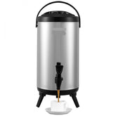 Stainless Steel Insulated Beverage Dispenser 24 Gallon 92 Liter Thermal Hot and Cold Drink Server with Spigot Handle Food Grade for Tea Coffee Water Restaurant Drink Shop